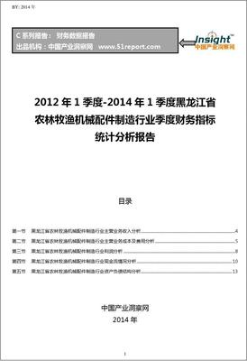 2012-2014年1季度黑龙江省农林牧渔机械配件制造行业财务指标分析季报